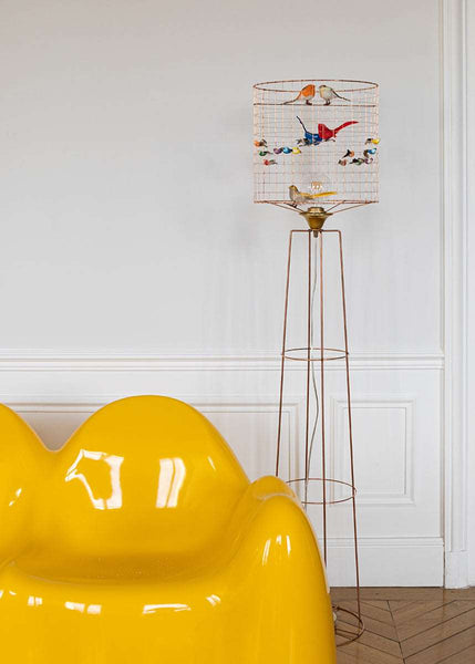 Bird Cage Lampadaire Floor Lamp - Gulvlampe med Fugle