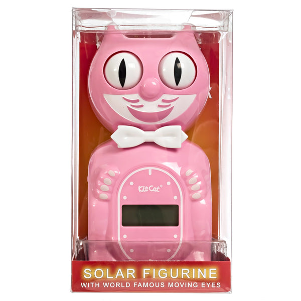 Solar Kit Cat Klock Digital Alarm Klock – Pink - Vækkeur