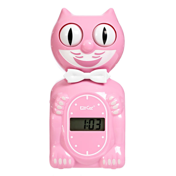 Solar Kit Cat Klock Digital Alarm Klock – Pink