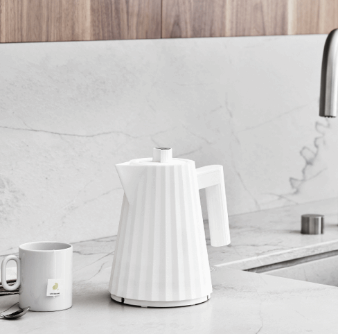 Alessi Plissé Electric Kettle - White