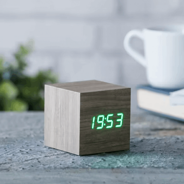 Gingko Cube Click Clock Alarm Clock - Vækkeur