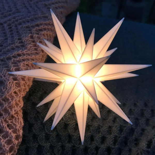 Herrnhuter Mini Star ø13 cm - White - Hvid  inkl. adapter!