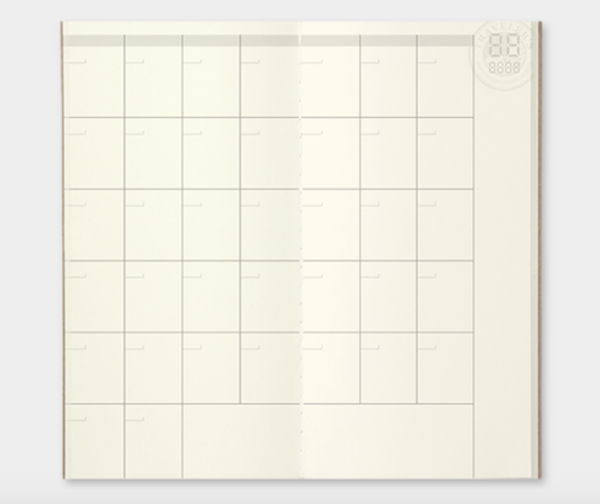 Traveler's Company Traveler's Notebook Refill 017 Free Diary Montly