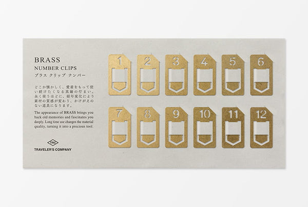 Traveler's Company Brass Number Clips