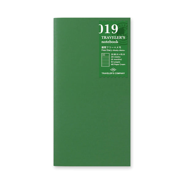 Traveler's Company Traveler's Notebook Refill 019 Free Diary Weekly + memo