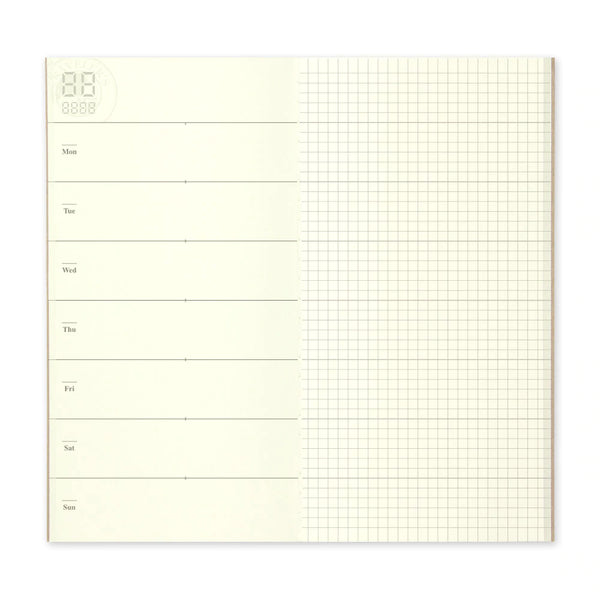 Traveler's Company Traveler's Notebook Refill 019 Free Diary Weekly + memo