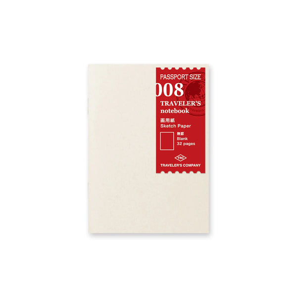 Traveler's Company Traveler's Notebook Refill 008 Sketch Paper Passport Size