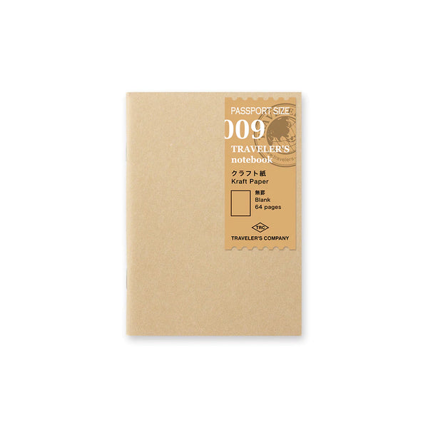Traveler's Company Traveler's Notebook Refill 009 Kraft Paper Passport Size