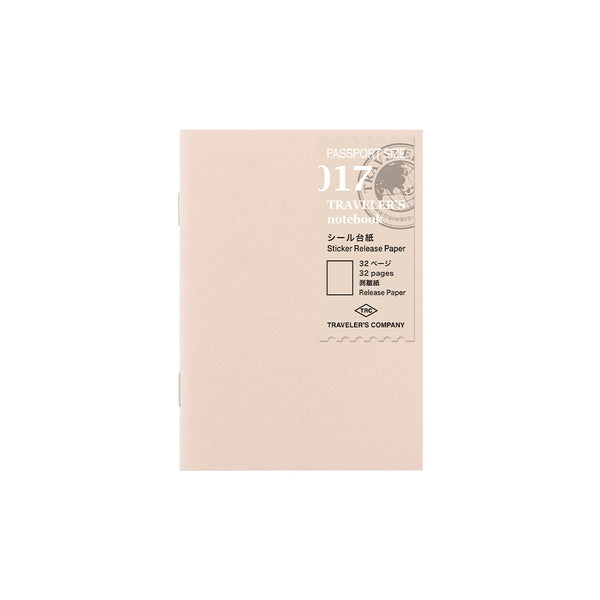 Traveler's Company Notebook 017 Sticker Release Paper Refill Passport Size