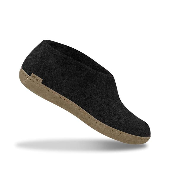 Glerups Felt Shoe with Heel Cap - Dark Grey