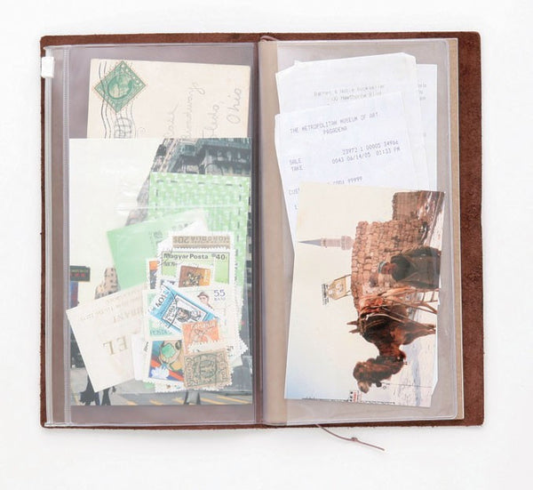 Midori Japan Traveler´s Notebook Refill 008 Zipper pocket - plastlomme  køb i areastore.dk