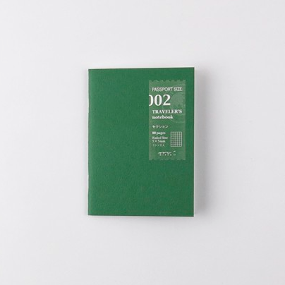 Traveler's Company Traveler's Notebook Refill 002 checked/grid Passport Size