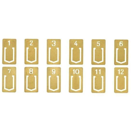 Traveler's Company Brass Number Clips