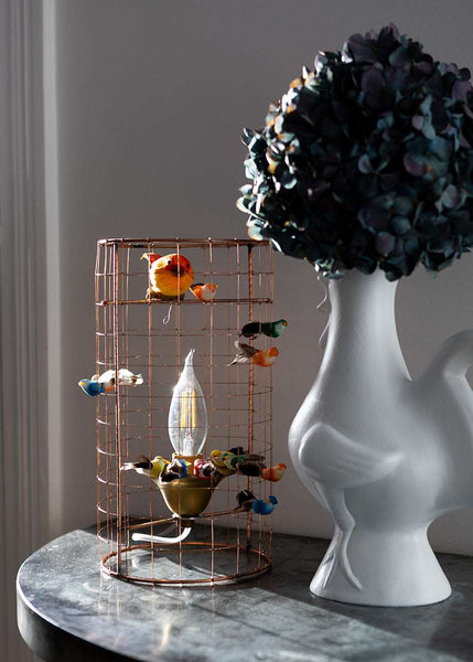 Bird Cage Mini Voliere Table Lamp - Bordlampe med Fugle