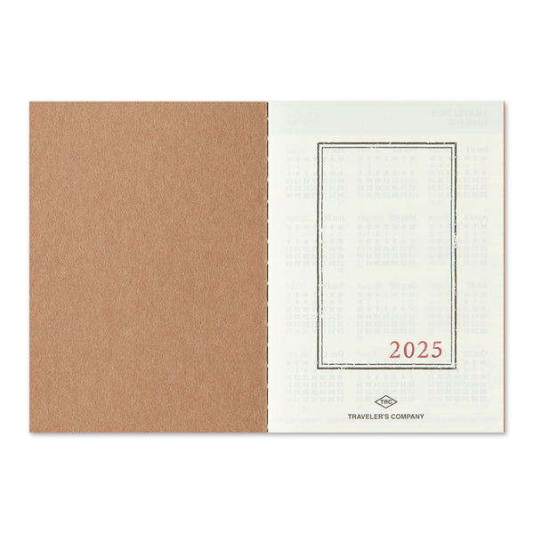 Traveler's Company Traveler's Notebook 2025 Montly Diary Passport Size