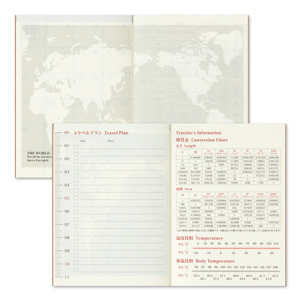 Traveler's Company Traveler's Notebook 2025 Montly Diary Passport Size