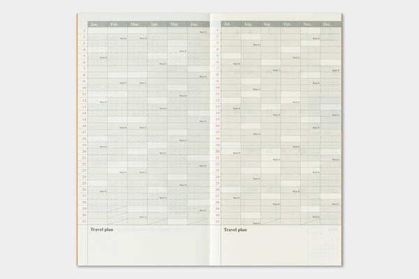 Traveler's Company Traveler's Notebook 2026 Monthly Diary