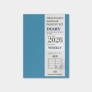 Traveler's Company Traveler's Notebook 2026 Weekly Passport Size