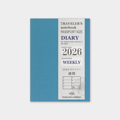Traveler's Company Traveler's Notebook 2026 Weekly Passport Size