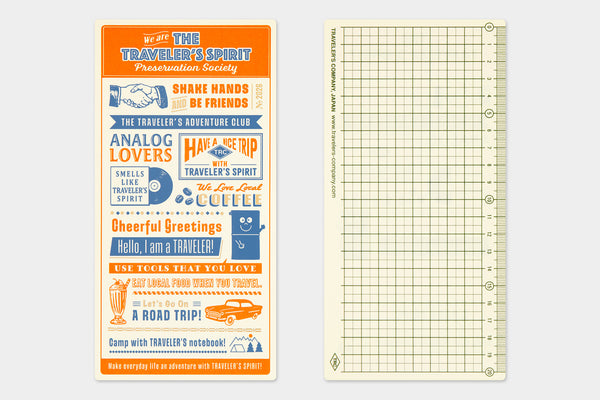 Traveler's Company Traveler's Notebook 2026 Underlay Sheet