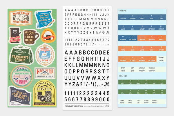 Traveler's Company Traveler's Notebook Customised Sticker Set 2026