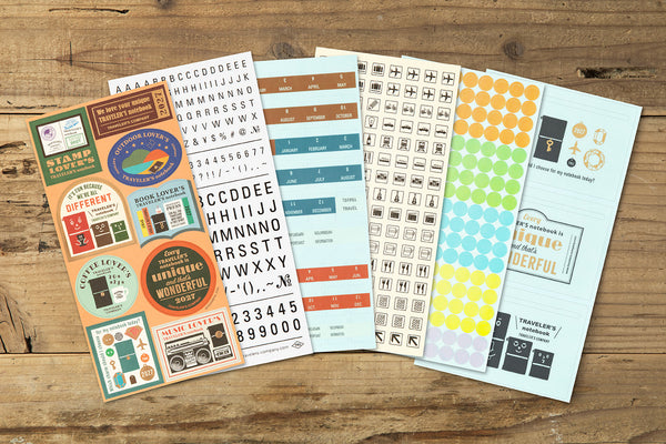 Traveler's Company Traveler's Notebook Customised Sticker Set 2027