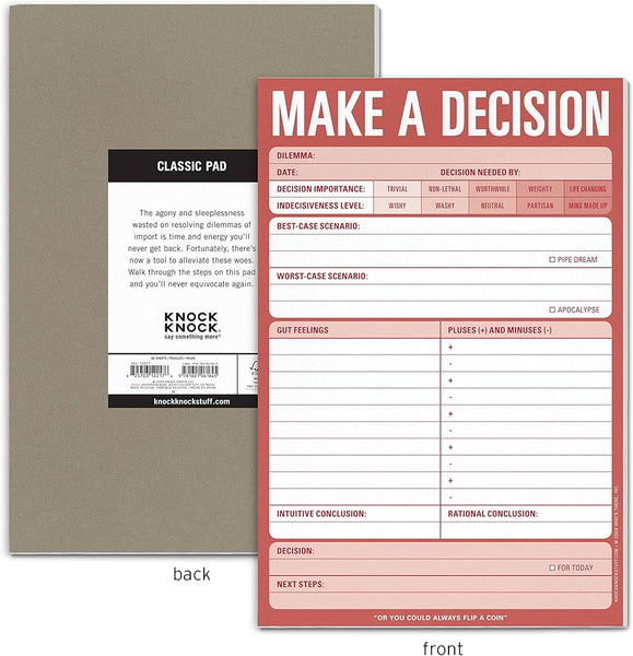Make a Decision Note pad