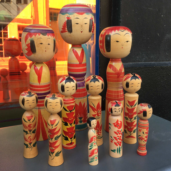 Japanese Vintage Kokeshi Dolls - Now available online - Japansk Kokeshidukke