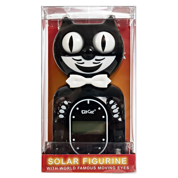 Solar Kit Cat Klock Digital Alarm Klock – Classic Black - Vækkeur