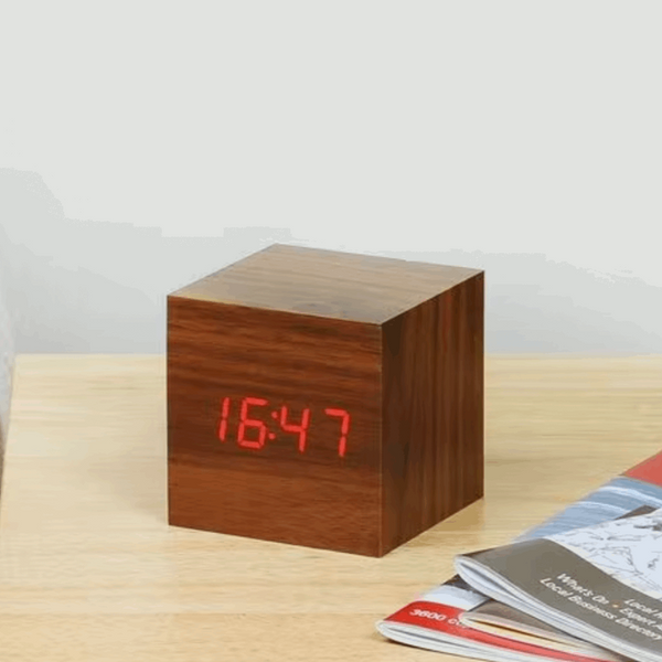 Gingko Cube Click Clock Alarm Clock - Vækkeur