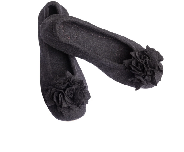 Pampuschen Grace Ballerina - Dark Grey (antracite)