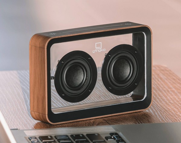 Gingko - Mage See-through Bluetooth Speaker - walnut