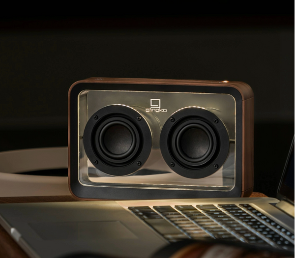 Gingko - Mage See-through Bluetooth Speaker - walnut
