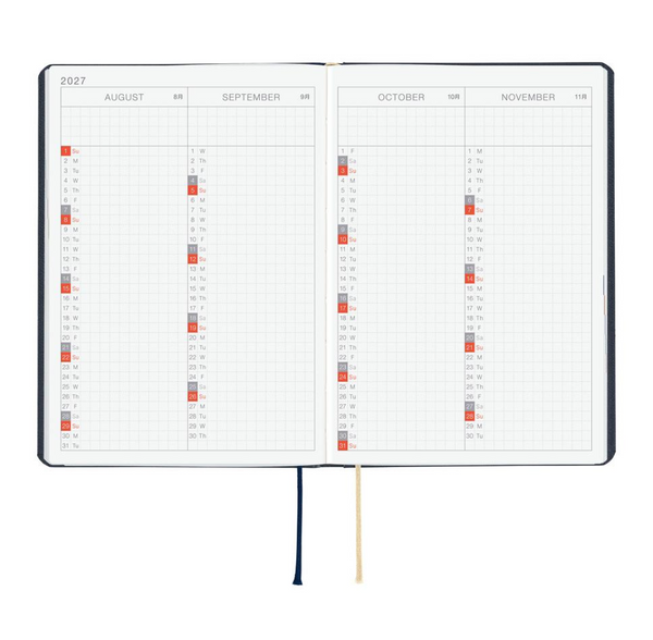 Hobonichi Techo 2027 HON slash navy A6