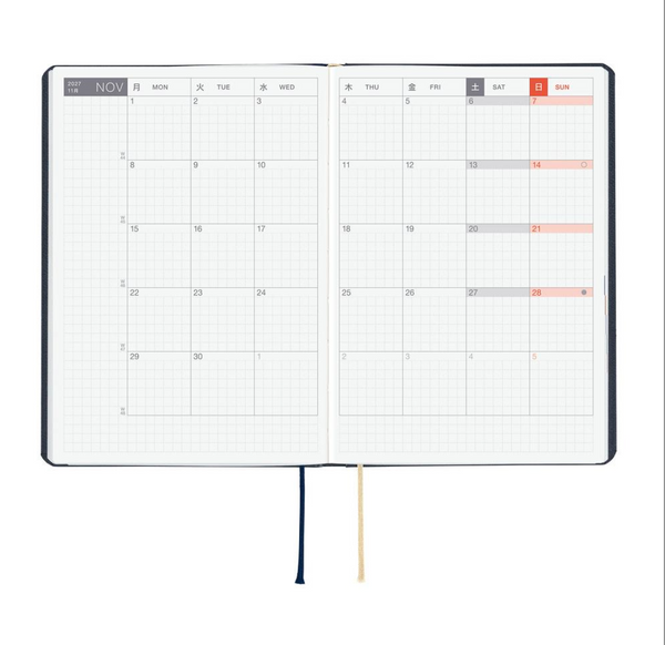 Hobonichi Techo 2027 HON slash navy A6