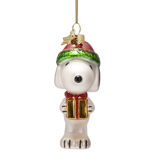 Snoopy w. Gift Christmas Ornament