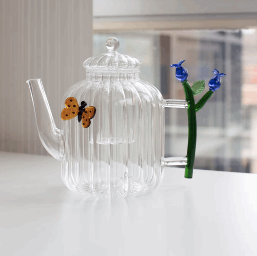 Ichendorf Milano - Blue Flower Teapot - Tekande i glas