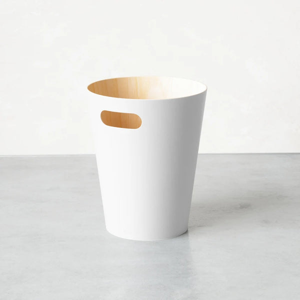 Umbra Woodrow Trash Can - White