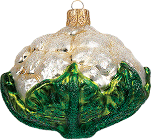 Cauliflower Christmas Ornament - Julepynt i Glas