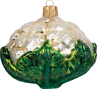 Cauliflower Christmas Ornament - Julepynt i Glas