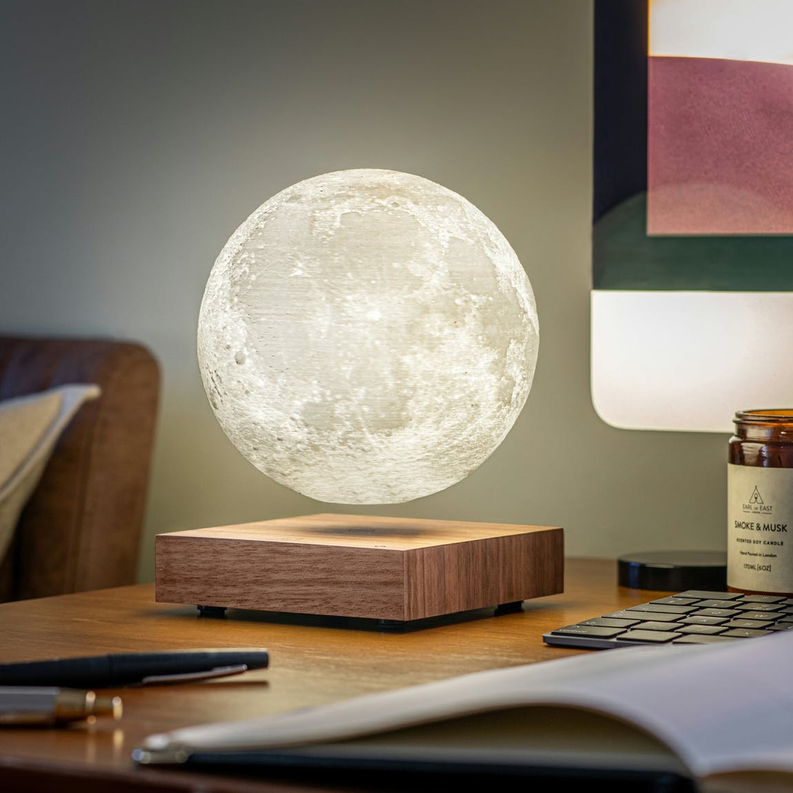 Gingko Moon Lamp - Svævende Måne Lampe