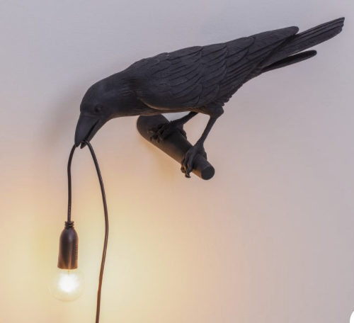 Seletti Bird Lamp Black - Wall Lamp - Væglampe Fugl