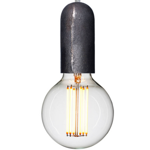 NUD Base Iron - light bulb socket with wire - NUD Fatning/Ledning I Jern