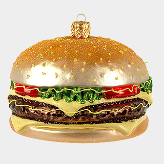 Burger Christmas Ornament