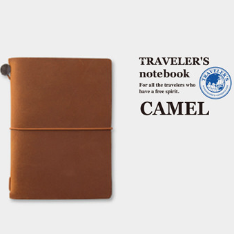 Traveler's Company Traveler's Notebook Camel Passport Size - Notesbog med Cover I Læder