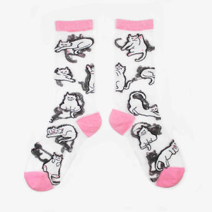 Coucou Suzette Transparent Cat Socks