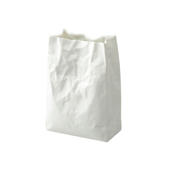 Porcelain Crinkle Super Bag Vase