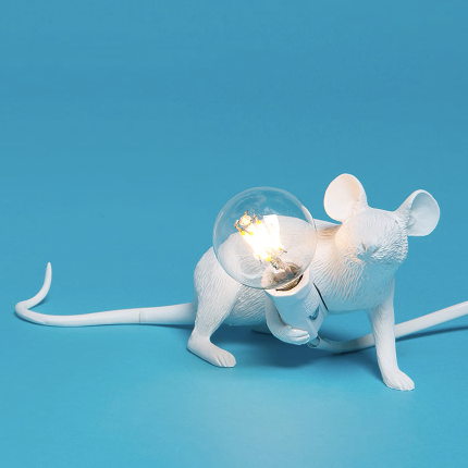 Seletti Mouse Lamp White Lie Down