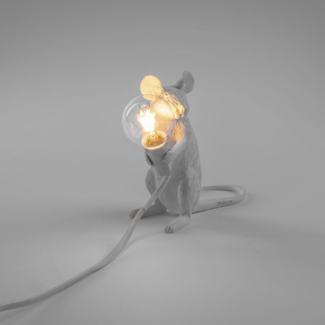 Seletti Mouse Lamp White Sitting