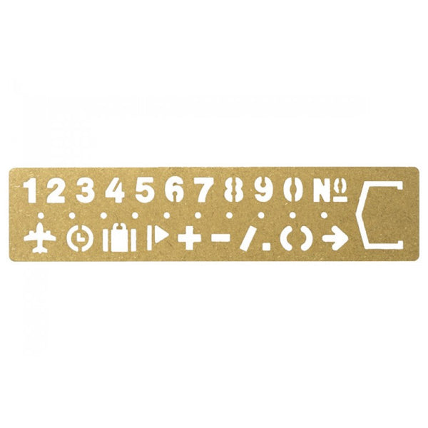 Traveler's Company Brass Bookmark Template Numbers